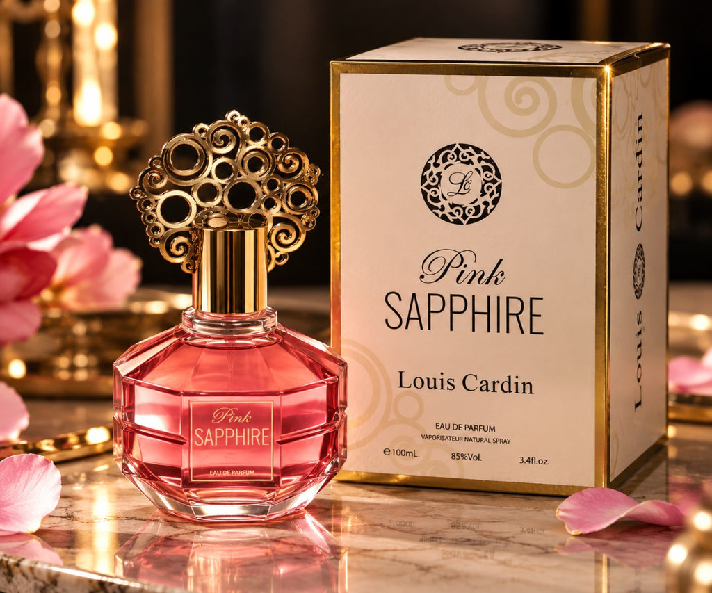 Pink Sapphire, frasco y caja