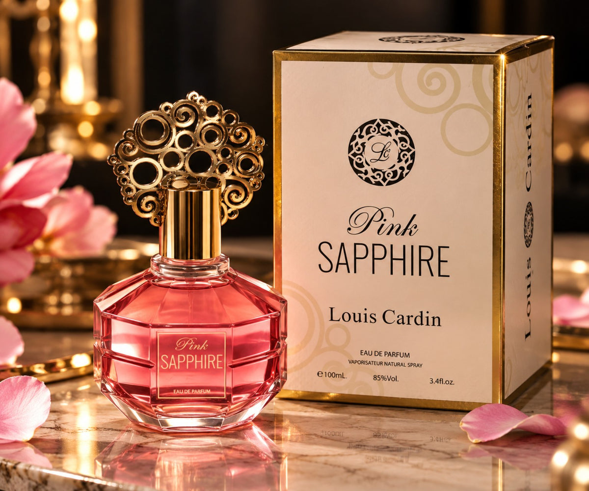 Pink Sapphire, frasco y caja