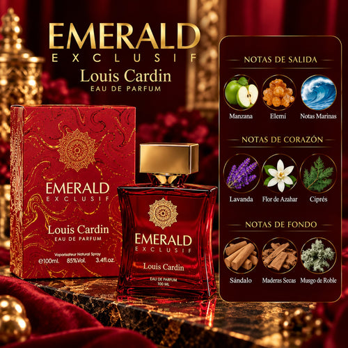 Emerald Exclusif Red, imagen informativa de notas olfativas