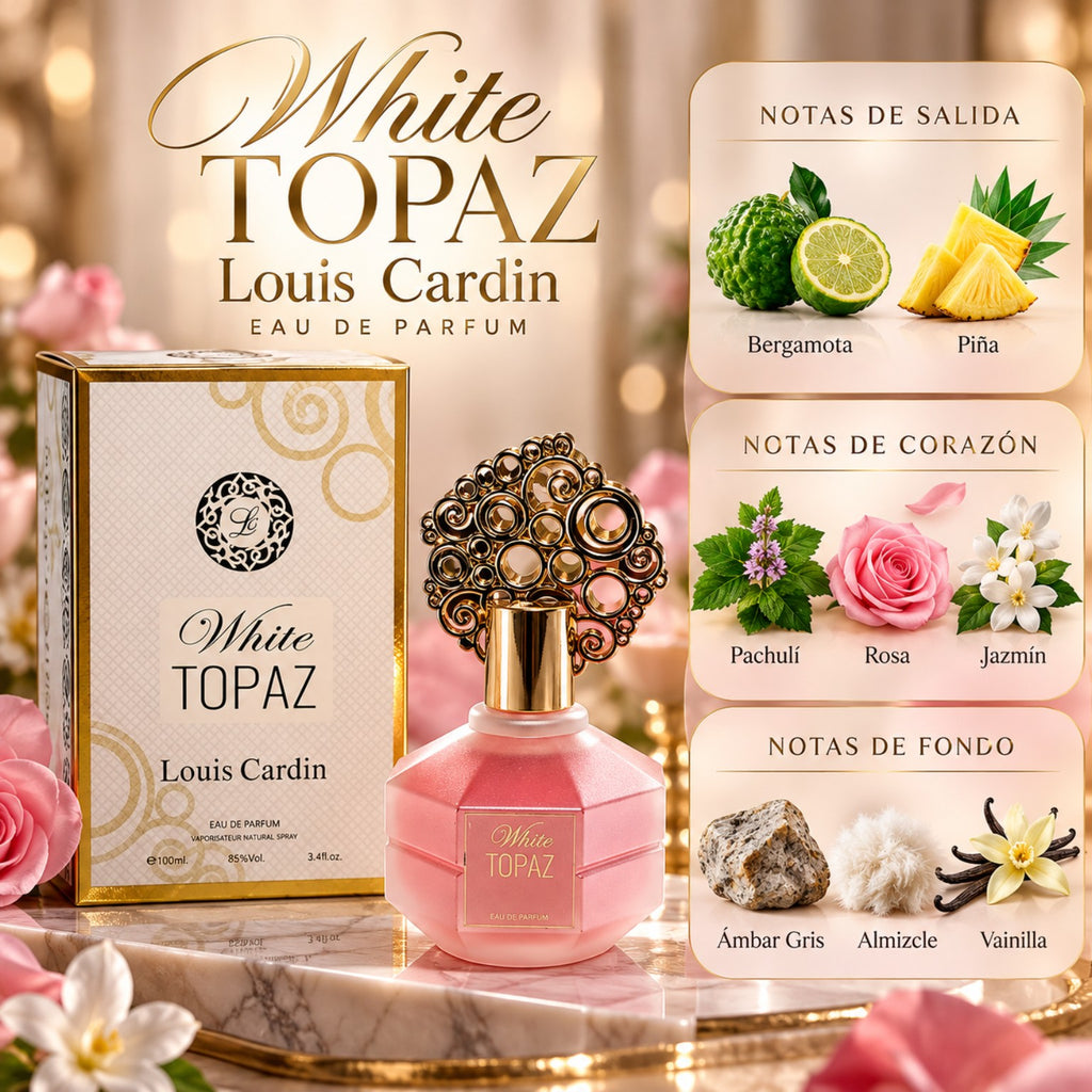 White Topaz, notas olfativas ilustradas