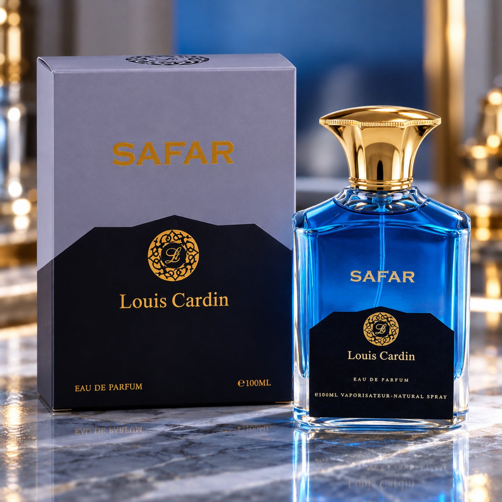 Louis Cardin Safar, frasco y caja
